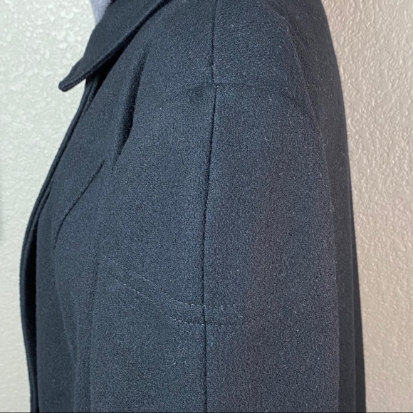 Vintage 70’s ILGWU Black Wool Double Breasted Pea Coat XL - Picture 6 of 11